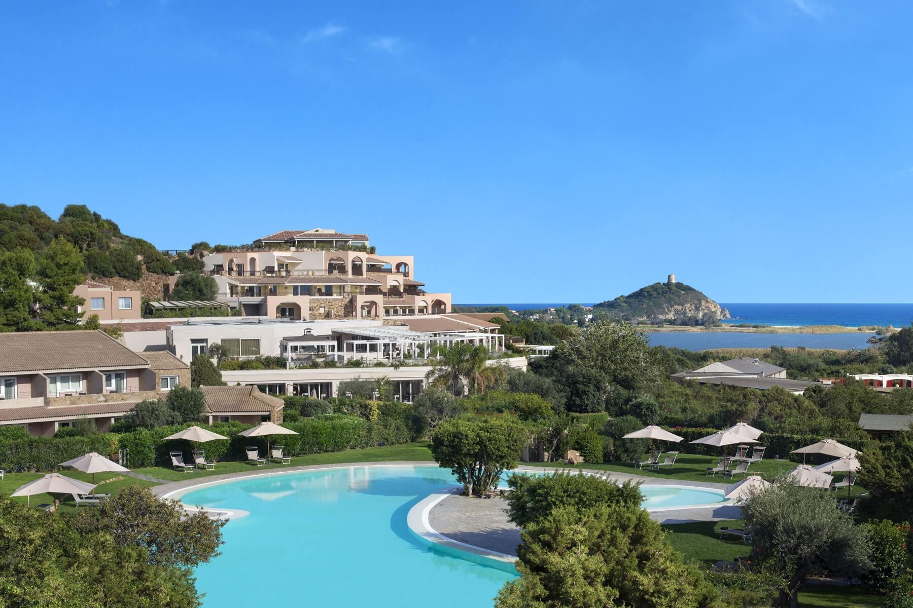Chia Laguna Resort in Chia, Sardinia, Italy, baby friendly hotel with kids club from 6 months